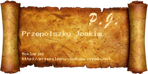 Przepolszky Joakim névjegykártya